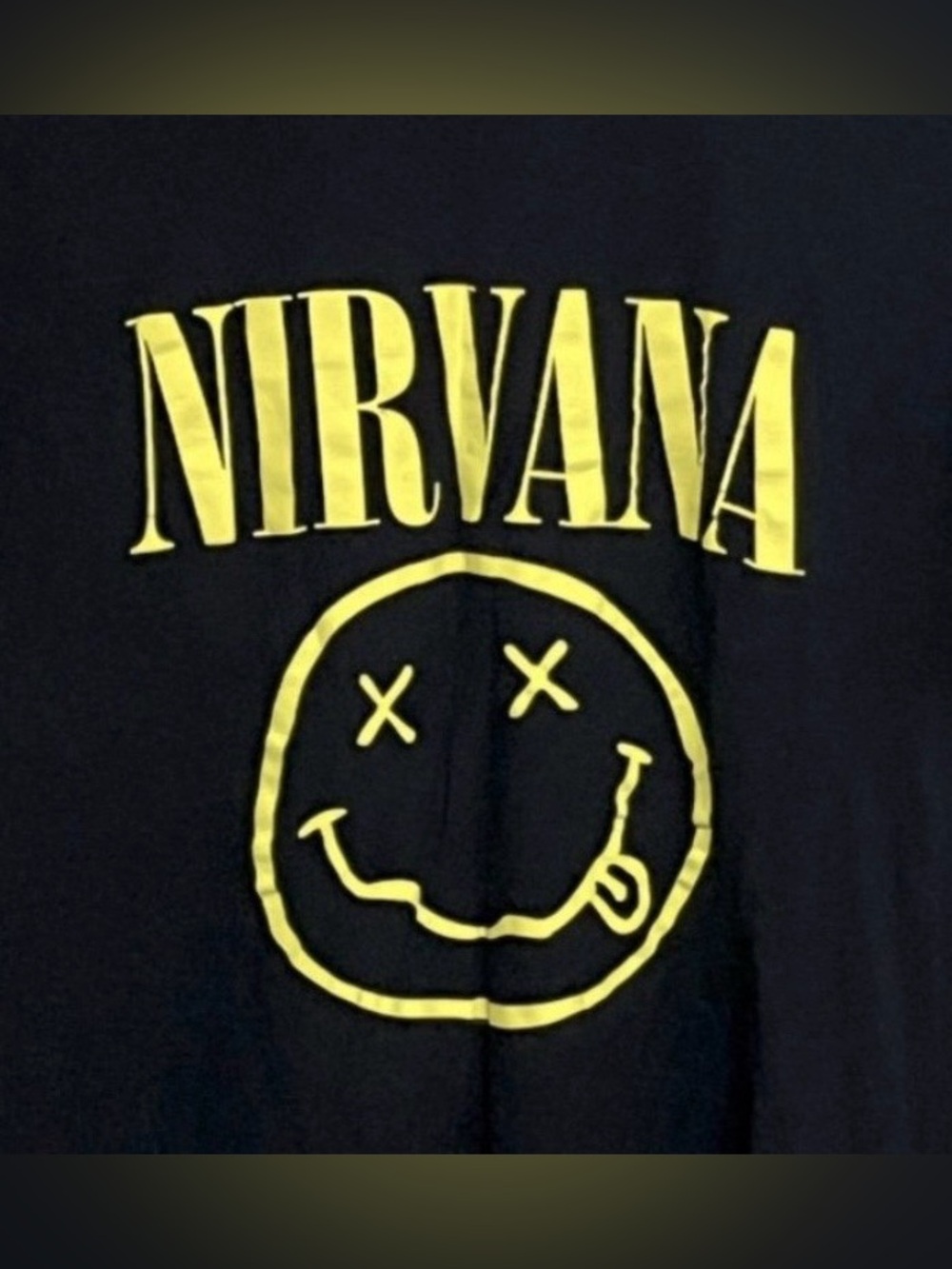 Nirvana Smiley Face Retro 1990’s Style Unisex Size M PRICE FIRM
